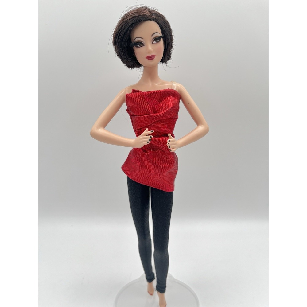Barbie The Look City Shine Doll 2014 Black Label Red Top Black Pants Eyelashes